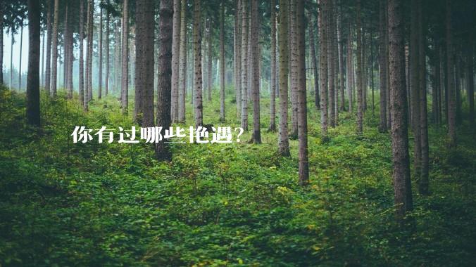 你有过哪些艳遇？