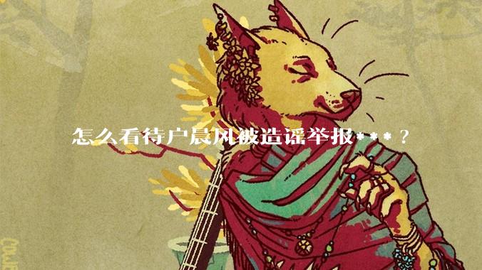 怎么看待户晨风被造谣举报***?