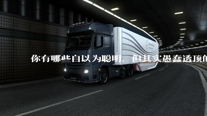 你有哪些自以为聪明，但其实愚蠢透顶的操作？