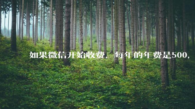 如果微信开始收费，每年的年费是500，您是否还会继续使用呢？
