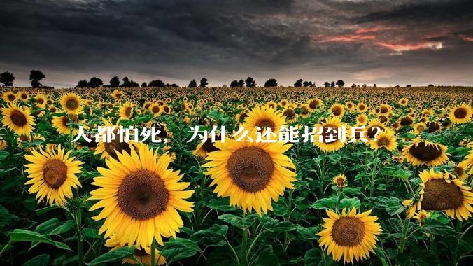 人都怕死，为什么还能招到兵？