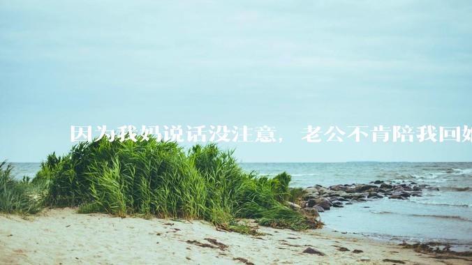 因为我妈说话没注意，老公不肯陪我回娘家了怎么办?